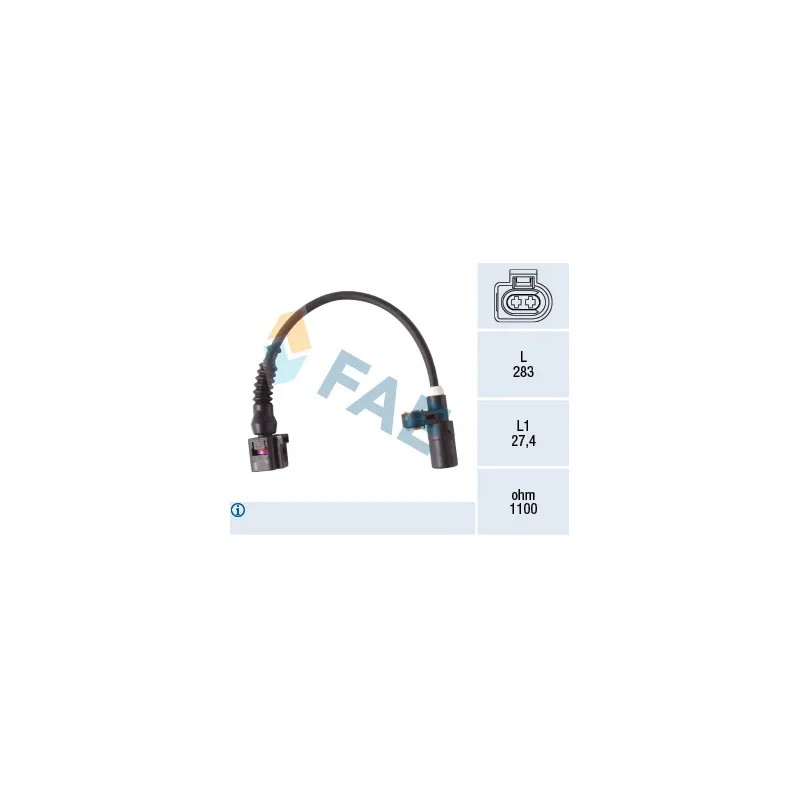 Capteur, vitesse de roue FAE 78279