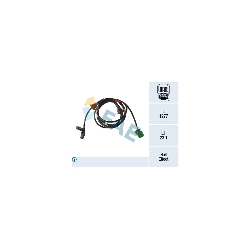 Capteur, vitesse de roue FAE 78288