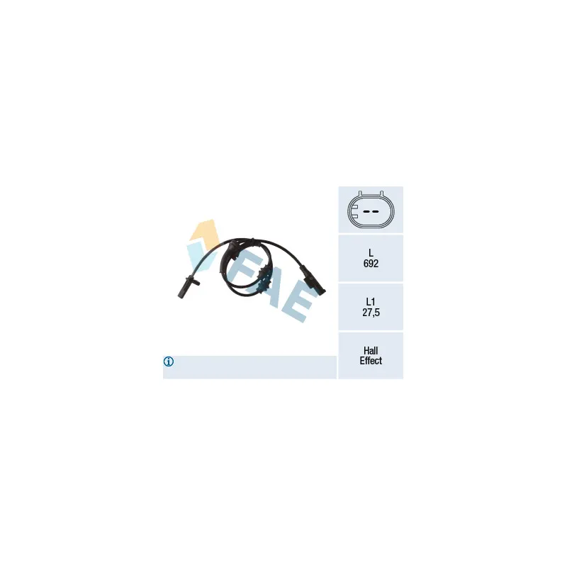 Capteur, vitesse de roue FAE 78298