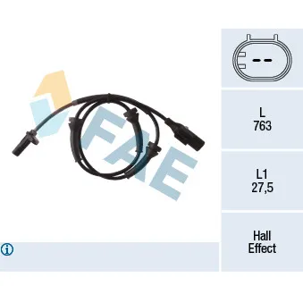 Capteur, vitesse de roue FAE 78299