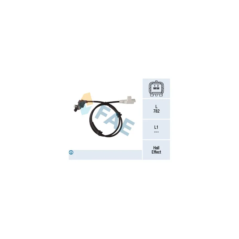 Capteur, vitesse de roue FAE 78317
