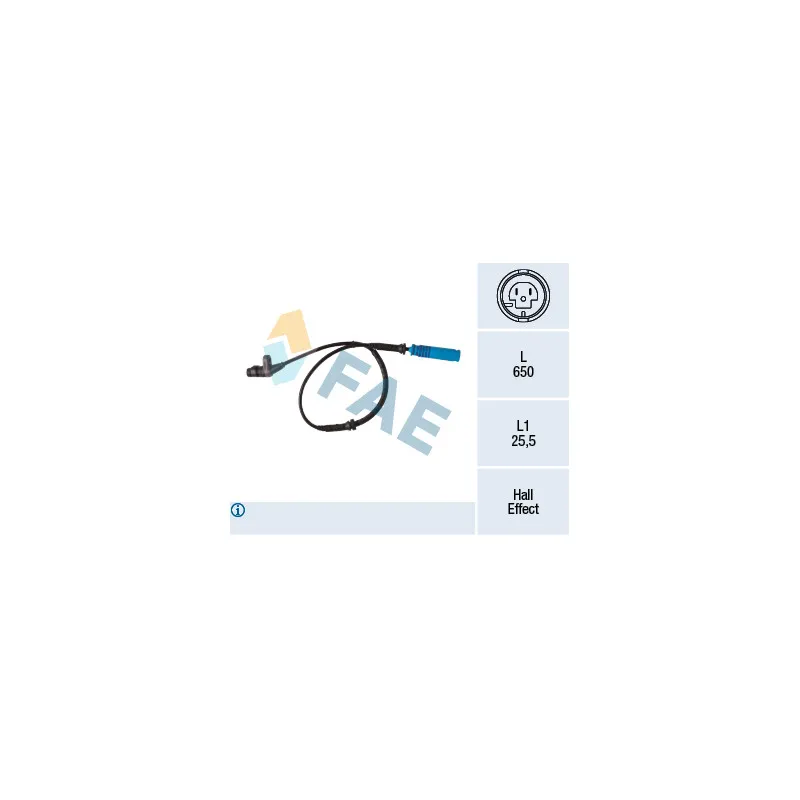 Capteur, vitesse de roue FAE 78340