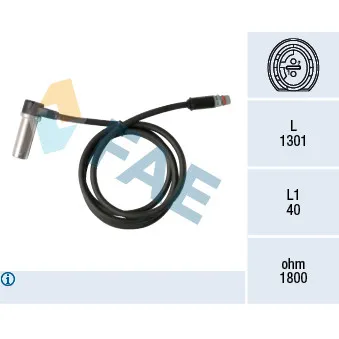 Capteur, vitesse de roue FAE