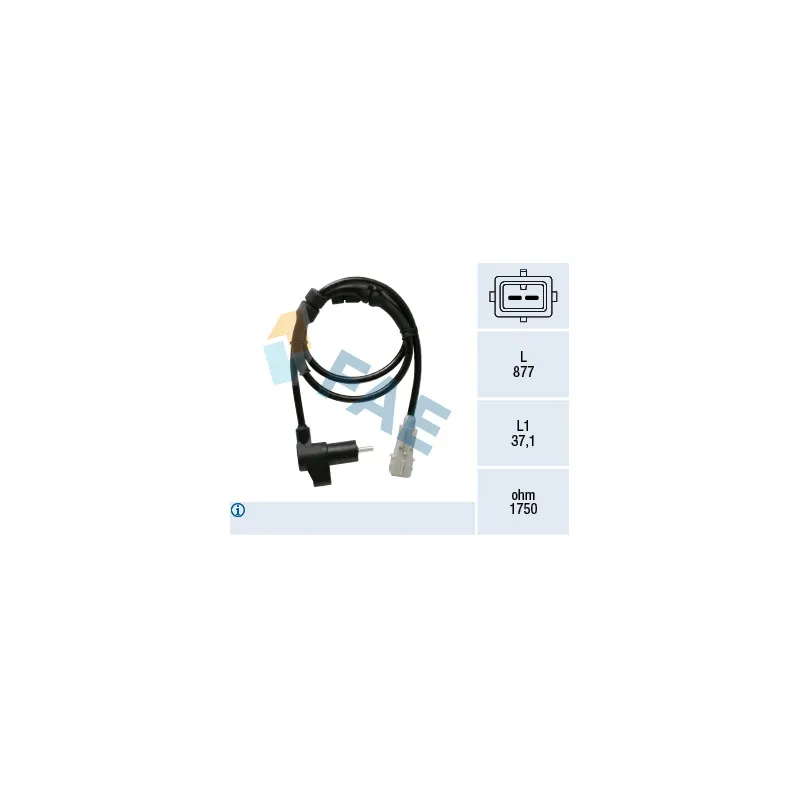 Capteur, vitesse de roue FAE 78371