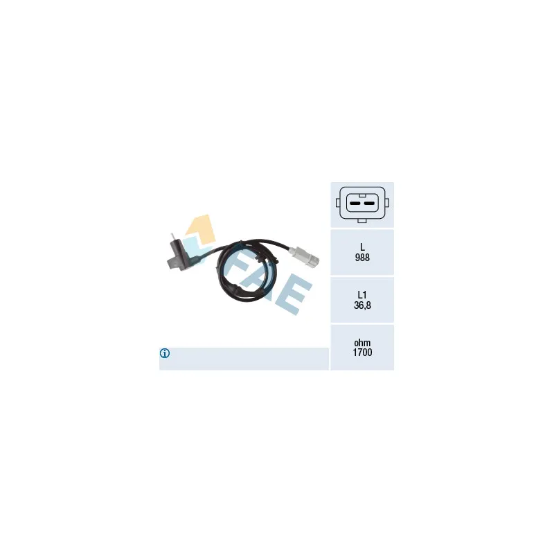 Capteur, vitesse de roue FAE 78373