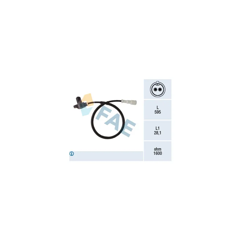 Capteur, vitesse de roue FAE 78400