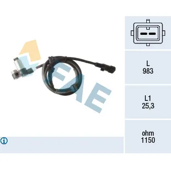 Capteur, vitesse de roue FAE 78401