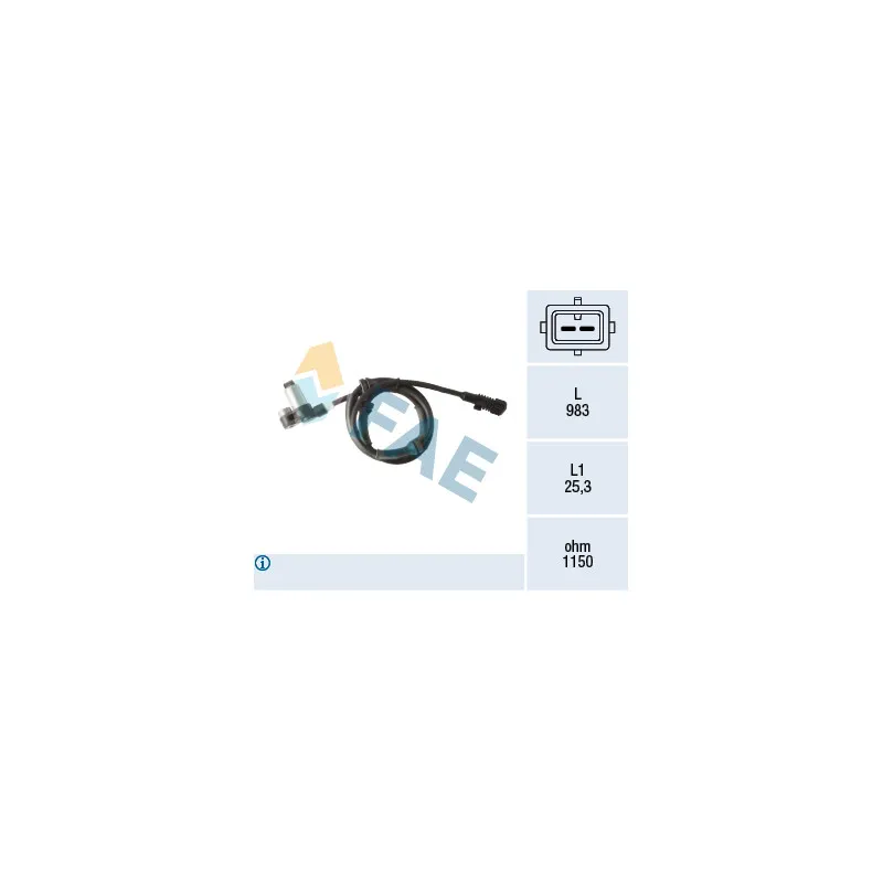 Capteur, vitesse de roue FAE 78401