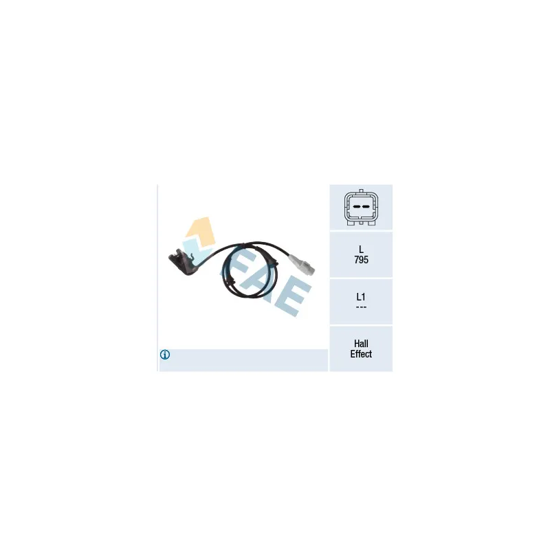 Capteur, vitesse de roue FAE 78405