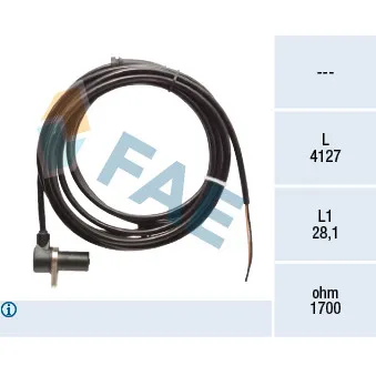 Capteur, vitesse de roue FAE