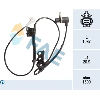 Capteur, vitesse de roue FAE
