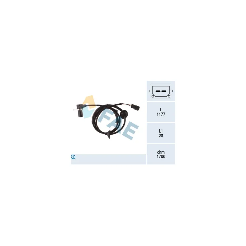 Capteur, vitesse de roue FAE 78420