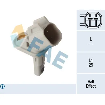 Capteur, vitesse de roue FAE 78422