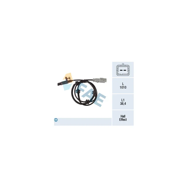 Capteur, vitesse de roue FAE 78423