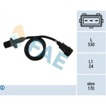 Capteur d'angle, vilebrequin FAE 79004