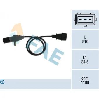 Capteur d'angle, vilebrequin FAE 79007