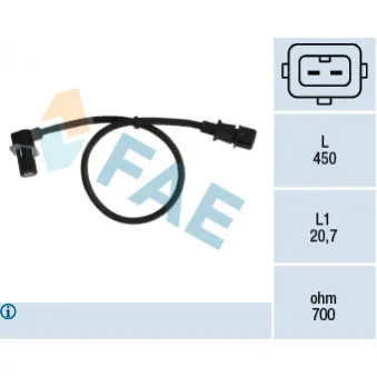 Capteur d'angle, vilebrequin FAE 79012