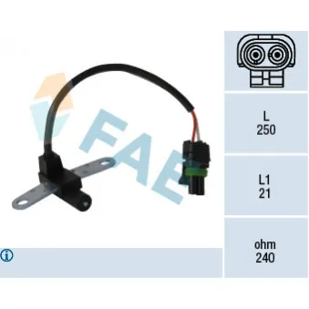 Capteur d'angle, vilebrequin FAE 79020
