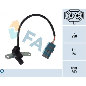 Capteur d'angle, vilebrequin FAE 79021