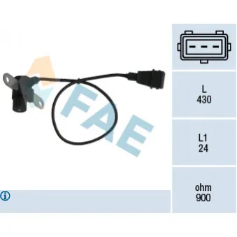 Capteur d'angle, vilebrequin FAE 79032