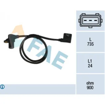 Capteur d'angle, vilebrequin FAE 79038