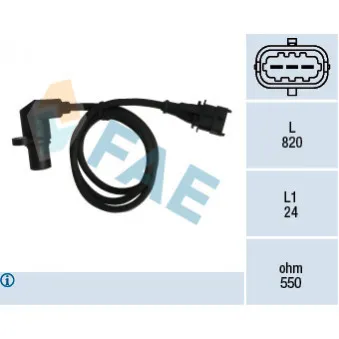 Capteur d'angle, vilebrequin FAE 79041