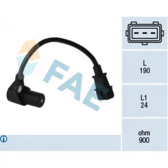 Capteur d'angle, vilebrequin FAE 79046
