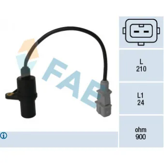 Capteur d'angle, vilebrequin FAE 79047