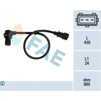 Capteur d'angle, vilebrequin FAE 79054