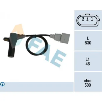 Capteur d'angle, vilebrequin FAE 79063