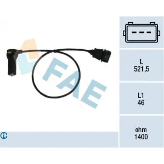 Capteur d'angle, vilebrequin FAE 79066