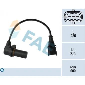 Capteur d'angle, vilebrequin FAE 79068