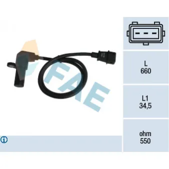 Capteur d'angle, vilebrequin FAE 79070