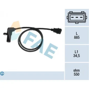Capteur d'angle, vilebrequin FAE 79078