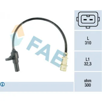 Capteur d'angle, vilebrequin FAE 79084