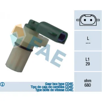 Capteur d'angle, vilebrequin FAE 79087