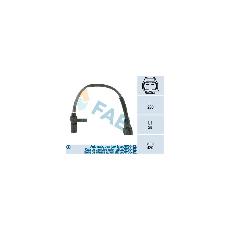 Capteur d'angle, vilebrequin FAE 79123