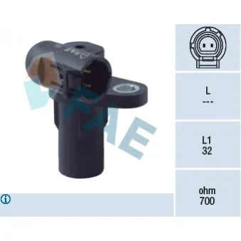 Capteur d'angle, vilebrequin FAE 79183