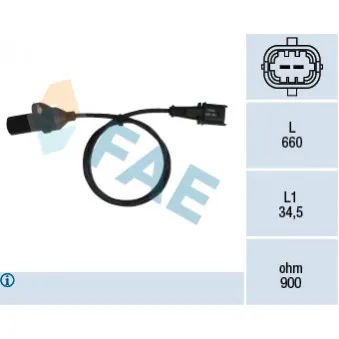 Capteur d'angle, vilebrequin FAE 79220