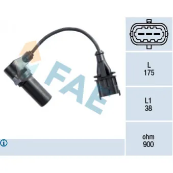 Capteur d'angle, vilebrequin FAE 79222