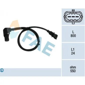 Capteur d'angle, vilebrequin FAE 79239