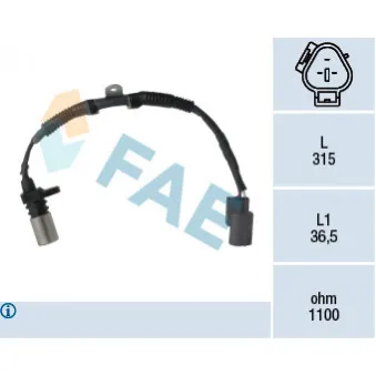 Capteur d'angle, vilebrequin FAE 79299