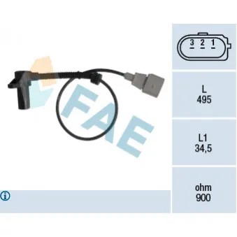 Capteur d'angle, vilebrequin FAE 79311