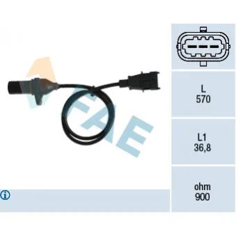 Capteur d'angle, vilebrequin FAE 79332
