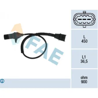 Capteur d'angle, vilebrequin FAE 79333