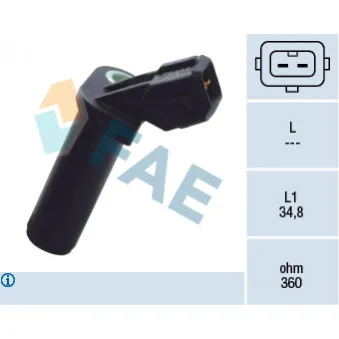 Capteur d'angle, vilebrequin FAE 79344