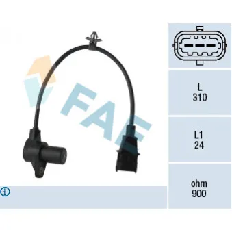 Capteur d'angle, vilebrequin FAE 79354