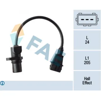 Capteur d'angle, vilebrequin FAE 79389