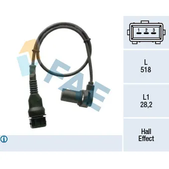 Capteur d'angle, vilebrequin FAE 79454