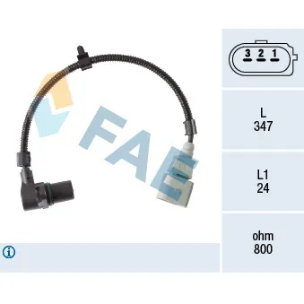 Capteur d'angle, vilebrequin FAE 79463